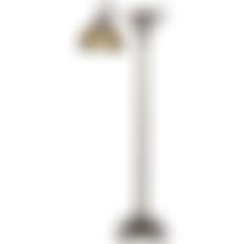 A Tiffany Studios Favrile Glass And Patinated Bronze Linenfold Floor Lamp (preview)