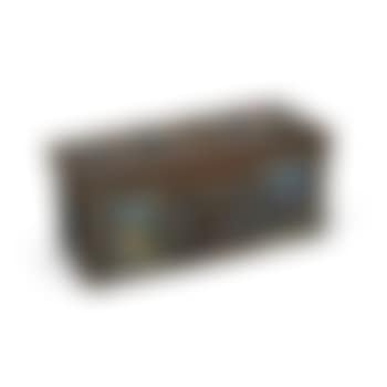 An Experimental Tiffany Studios Patinated Bronze And Favrile Glass Turtleback Tile Casket (preview)