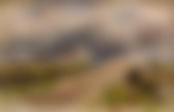 Landscape with ruin and stone bridge under stormy skies (preview)