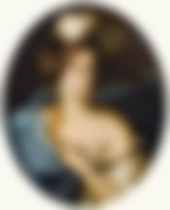 Portrait de jeune femme au chapeau bleu (preview)