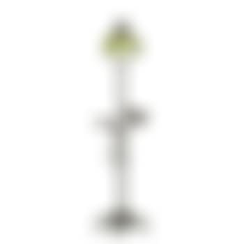 Rare floor lamp with smoking stand and book rack, Etruscan Favrile glass shade (preview)
