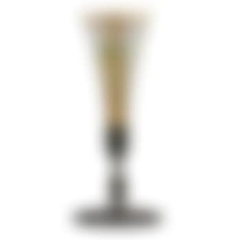 Gold Favrile flaring vase in pulled feather pattern (preview)