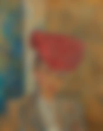 Portrait de femme au chapeau rouge (preview)