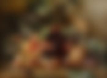 Still life with a basket of fruits and vine leaves (preview)
