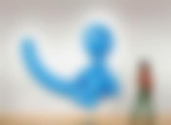 Balloon Monkey Wall Relief (Blue) (preview)