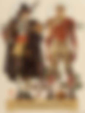 Thanksgiving, 1628-1928: 300 years (pilgrim and football player), The saturday evening post cover, November 24 (preview)