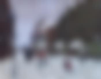Manchester street scene with figures in the snow (preview)