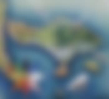Map of Bali with the Rose of the Winds (preview)