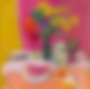 Still life with jar of flowers and Watermelon (preview)