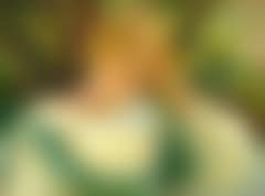 Portrait of Engel Saxild in deep thoughts in the garden at Markvej (preview)