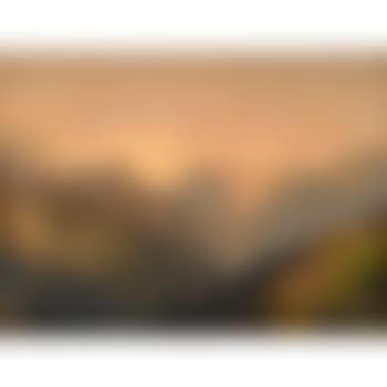 Alpine landscape with boy, dog, and eagle (preview)