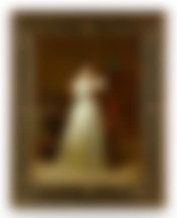Elegant woman with mirror (preview)