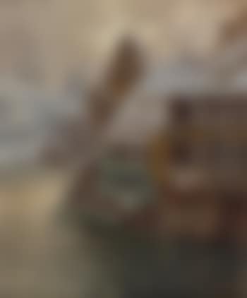 Blick über die Pegnitz auf das verschneite Nürnberg mit Lorenzkirche im Hintergrund (preview)