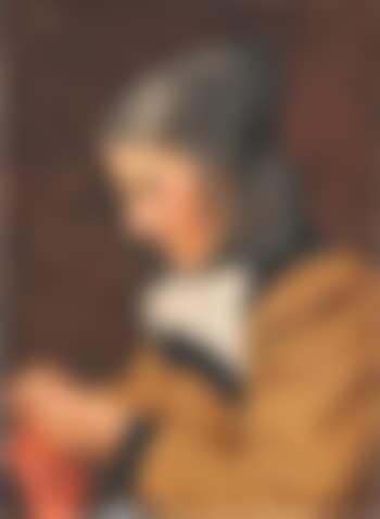 Strickende Bäuerin in der Berner Alltagstracht (preview)