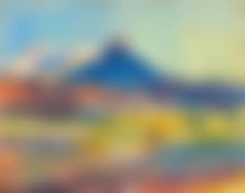 Blick über den Silsersee auf eine Häusergruppe und Berggipfel (preview)