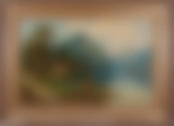 Mountain Lake with Cabins (preview)