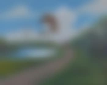 Landscape with Fish Camp, Cow, and Birds in Flight (preview)