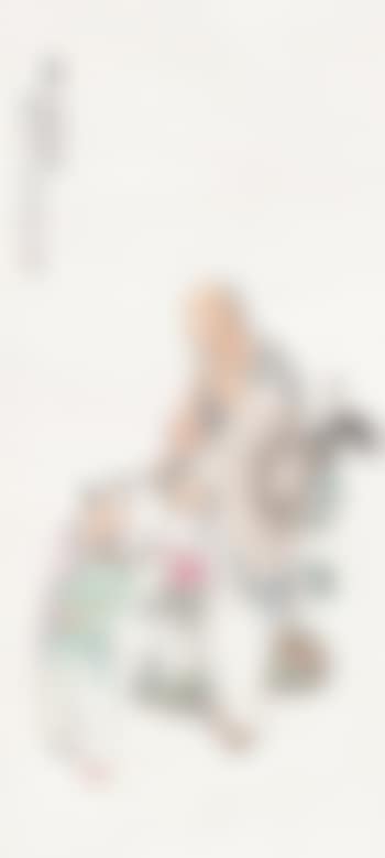 Flower seller and children (preview)