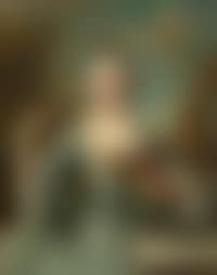 Portrait of a lady, with a parrot, in a landscape (preview)