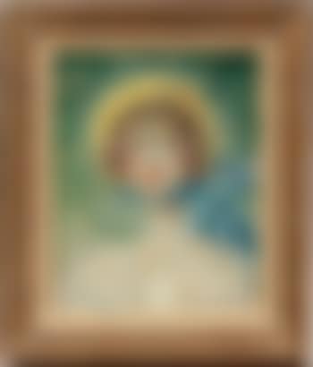Girl with a yellow hat and blue sash (preview)