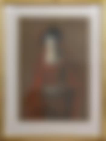 Seated lady in red (preview)