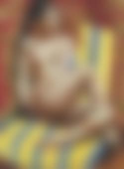 Nude Reclining on Yellow Chair (preview)
