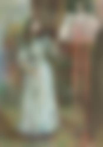 Julie Manet jouant au violon en robe blanche (preview)