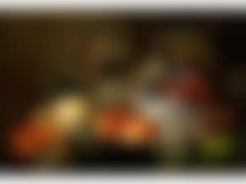 Stillleben mit Glaspokal, Schmetterling, Zitrone und Weintrauben (preview)