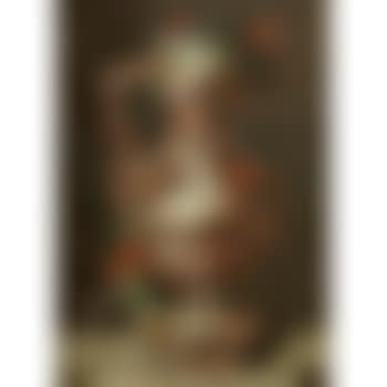 Roses, morning glory, lilies, carnations, fritillary and other flowers around an earthenware vase (preview)