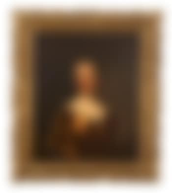 A half length portrait of a lady wearing a pink dress (preview)