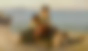 Strandszene mit Frau und Kindern (preview)