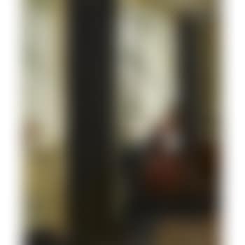 Young girl embroidering by the window (preview)