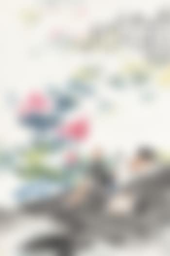 Child lying near the lotus pond (preview)