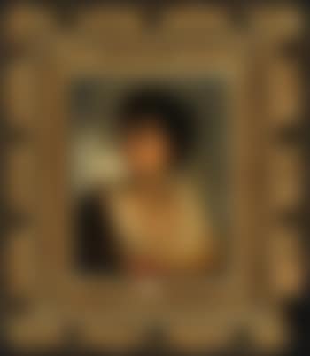 Portrait einer Dame mit weißer Bluse und Goldschmuck (preview)