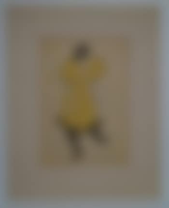 Portrait of singer, actress Polaire in a yellow dress (preview)