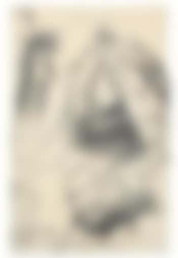 Studie einer Frau mit Buch und Regenschirm (preview)
