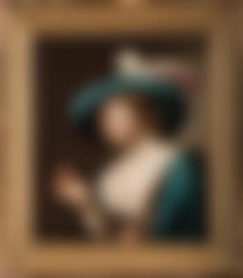 Portrait d’une dame de qualité au chapeau à plumes tenant une bague (preview)