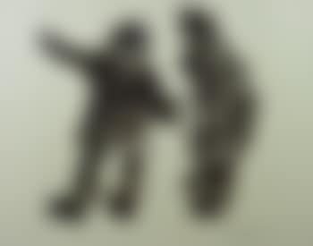 Two Standing Farmers Chatting, One With Stick (preview)