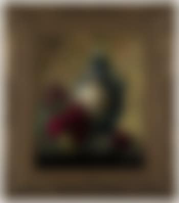 Still life with red roses and Chinese vase (preview)