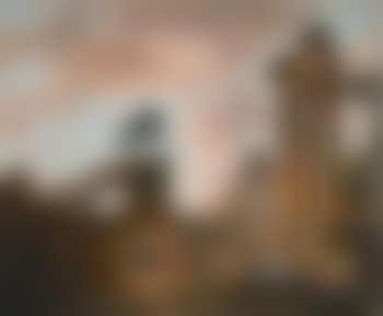 A Capriccio with Troubadours and Washerwomen by A Basin Among Roman Ruins, A Pyramid Beyond (preview)
