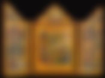 Triptych with the Anastasis and festival scenes, Palekh (preview)