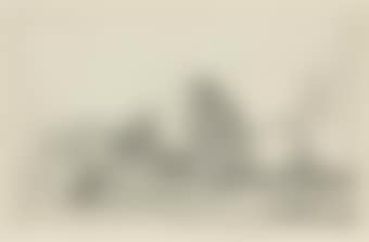 Cottages and Farm Buildings with a Man sketching (preview)