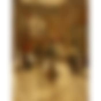Dutch street with cart seller (preview)