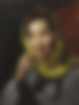 Dame mit gelbgrünen Kopftuchoben (preview)