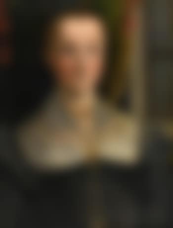 Portrait of a lady, bust length, in a black gown and linen partlet (preview)