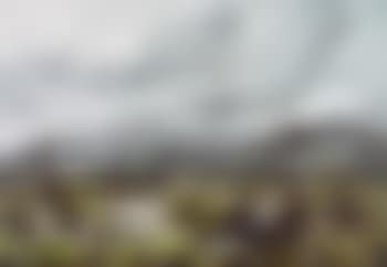 Anglesey landscape with cottages and distant Carneddau mountain range in Snowdonia (preview)