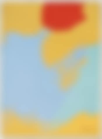Abstracts in blues, yellow and red (preview)