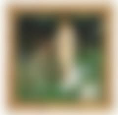 En Vision. A vision. A young man sitting in a meadow sees in a vision a young naked woman (preview)