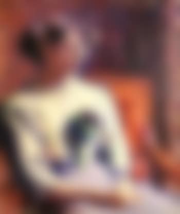 Jeune fille au bouquet de violettes (preview)