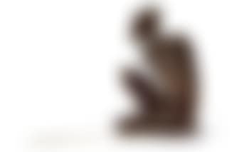 A tribal man kneeling with a spear (preview)